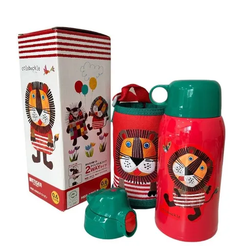 Bình Giữ Nhiệt Tiger MBR-T06G Dành Cho Bé 600ml/640ml - Thiết Kế Nắp Bật Tiện Lợi, Hình Nhân Vật Colobockle Nhật Bản