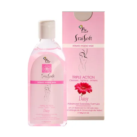 Gel Vệ Sinh Phụ Nữ Hương Hoa Cúc Fixderma Srai Soft Gel 100G - Khử Mùi, Làm Sạch và Làm Sáng Da Nhạy Cảm