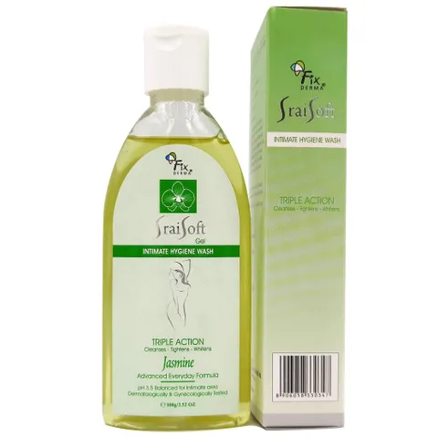 Gel Vệ Sinh Phụ Nữ Hương Hoa Nhài Fixderma Srai Soft Gel 100g - Kháng Khuẩn, Làm Sạch & Cân Bằng Độ Ẩm Vùng Kín