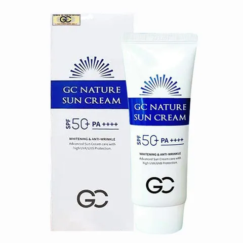 Kem Chống Nắng GC Nature Sun Cream SPF50 PA++++ 60ml - Bảo Vệ Da Ưu Việt, Giảm Nám, Làn Da Rạng Rỡ Tự Nhiên, Dễ Dàng Sử Dụng