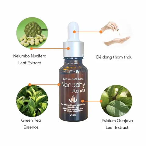 Serum Giảm Mụn Acnes NANOPHY 20ml - Ngừa Sẹo, Mờ Thâm, Giảm Sưng Đặc Trị Mụn Trứng Cá và Mụn Đầu Đen - Đến Từ Nhật Bản
