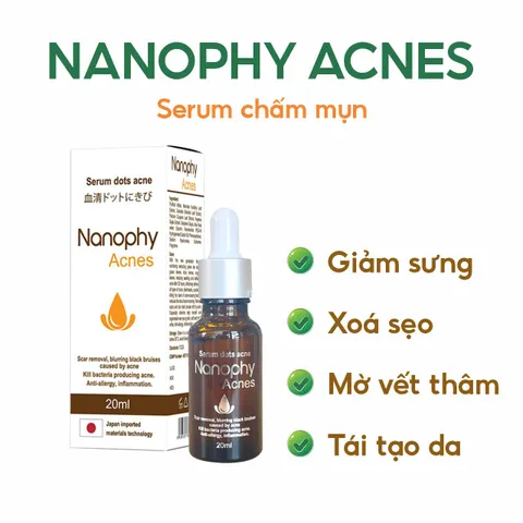 Serum Giảm Mụn Acnes NANOPHY 20ml - Ngừa Sẹo, Mờ Thâm, Giảm Sưng Đặc Trị Mụn Trứng Cá và Mụn Đầu Đen - Đến Từ Nhật Bản