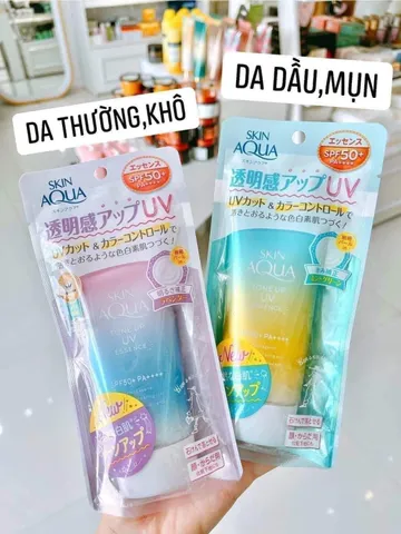 Kem Chống Nắng Skin Aqua Tone Up UV Essence Lavender 80g - Chống Nắng SPF50+, Nâng Tông Da, Dưỡng Ẩm, Phù Hợp Trang Điểm