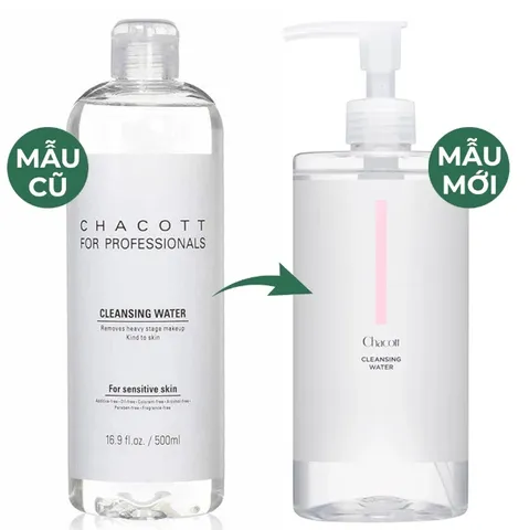 Nước Tẩy Trang Chacott Cleansing Water Nhật Bản - Dịu nhẹ, Làm Sạch Sâu, Phù Hợp Da Nhạy Cảm, Không Phụ Gia, Tiện Lợi Cho Người Bận Rộn