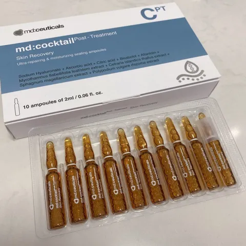 Serum Md:Ceuticals Cocktail Phục Hồi Da Nhạy Cảm, Giảm Sưng, Chống Lão Hóa, Sau Thẩm Mỹ (10 ống x 2ml)
