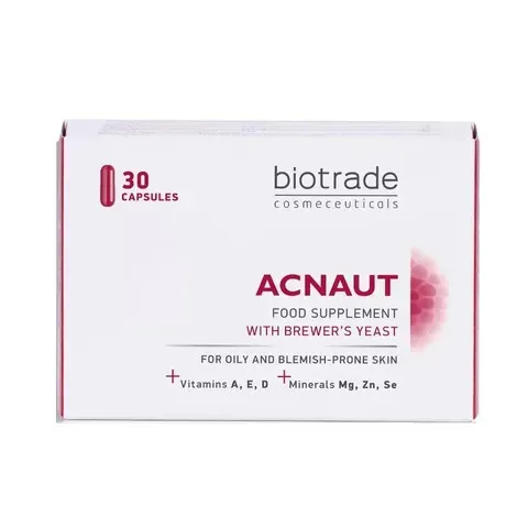 Viên Uống Ngừa Mụn Kiềm Dầu Biotrade Acnaut - Thực Phẩm Chức Năng Cho Da Sạch Mụn, Phục Hồi Da Khỏe Mạnh
