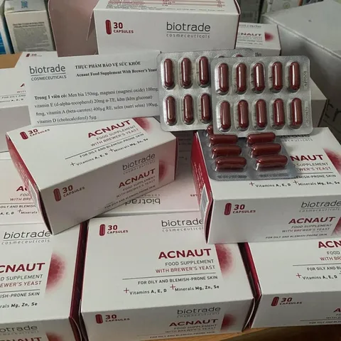 Viên Uống Ngừa Mụn Kiềm Dầu Biotrade Acnaut - Thực Phẩm Chức Năng Cho Da Sạch Mụn, Phục Hồi Da Khỏe Mạnh