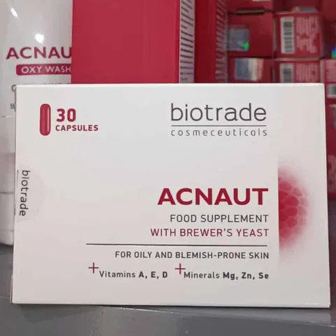 Viên Uống Ngừa Mụn Kiềm Dầu Biotrade Acnaut - Thực Phẩm Chức Năng Cho Da Sạch Mụn, Phục Hồi Da Khỏe Mạnh