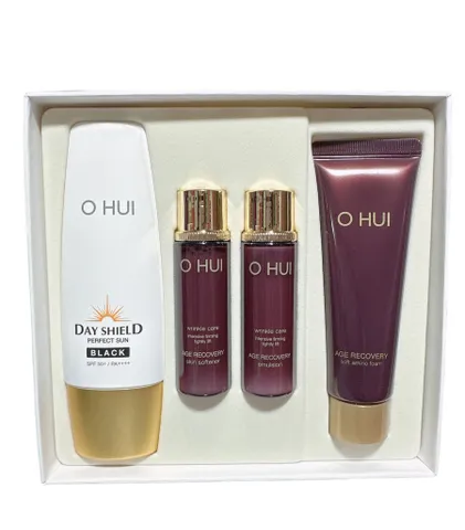Bộ Kem Chống Nắng Ohui Perfect Sun Black Set - Dưỡng Da, Cải Thiện Nếp Nhăn, Chống Nắng SPF50+ PA+++ Chống Lão Hóa, Sữa Rửa Mặt 45ml