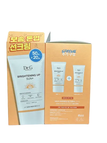 Set Kem Chống Nắng Dưỡng Sáng Da Dr.G Brightening Up Sun+ SPF50+ PA+++ (50ml + 20ml) - Chống UVA, UVB, Bảo vệ Da Tối Ưu