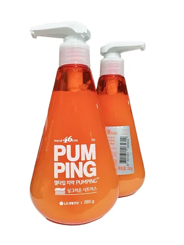 Kem đánh răng Perioe PUMPING Hàn Quốc 285g - Gel thảo mộc tự nhiên, giảm mảng bám, hơi thở thơm mát, bảo vệ nướu khỏe mạnh