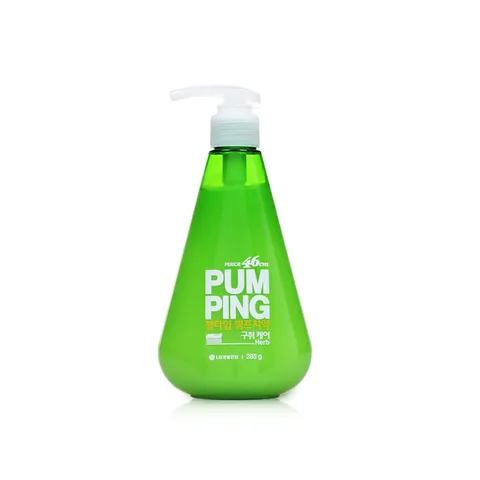 Kem đánh răng Perioe PUMPING Hàn Quốc 285g - Gel thảo mộc tự nhiên, giảm mảng bám, hơi thở thơm mát, bảo vệ nướu khỏe mạnh