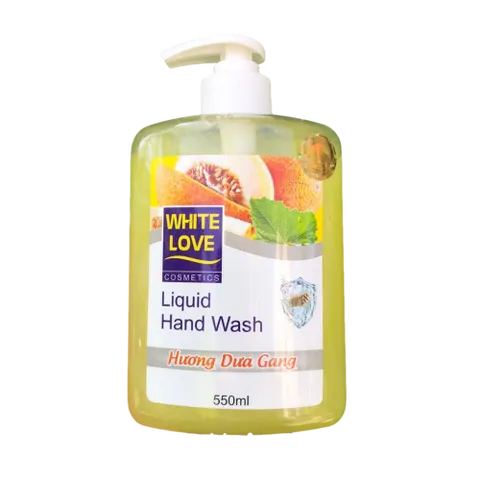 Nước Rửa Tay White Love Hương Dưa Gang 550ml - Giữ Ẩm, Kháng Khuẩn, Dưỡng Da Tay Mềm Mại, Sản Phẩm Việt Nam
