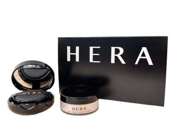 Bộ Phấn Nước Hera 5g và Phấn Phủ Hera 6g - Phấn Trang Điểm Dưỡng Ẩm, Kiềm Dầu, Chống Nắng SPF34/PA++ Cho Làn Da Hoàn Hảo