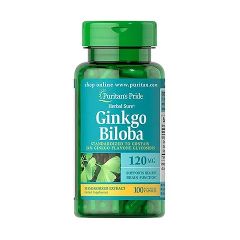 Viên Uống Ginkgo Biloba 120mg - Hỗ Trợ Tăng Cường Trí Nhớ, Tập Trung và Giảm Căng Thẳng, Thực Phẩm Chức Năng Tự Nhiên
