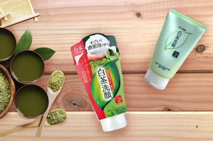 Sữa Rửa Mặt Trà Xanh Rohto Shirochasou Nhật Bản 120g - Gel Chăm Sóc Da Dầu Mụn, Làm Sáng Da, Ngừa Mụn