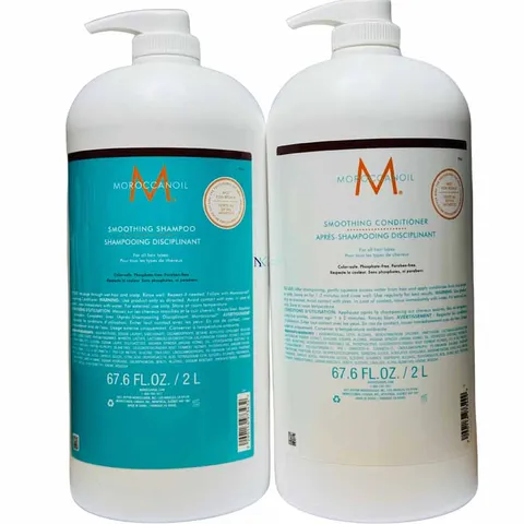 Bộ Dầu Gội & Dưỡng Xả Moroccanoil Smoothing 1000ml - Chăm Sóc Tóc Suôn Mượt, Phục Hồi, Giảm Chẻ Ngọn
