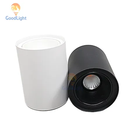 Đèn lon gắn nổi spotlight 7W/12W 3000K/4000K TD Goodlight, Vỏ đen