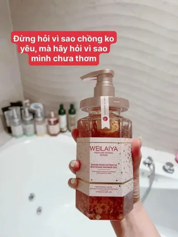 Sữa Tắm Cánh Hoa Hồng Weilaya 500ml - Dưỡng Ẩm Căng Mịn, Hương Thơm Quyến Rũ, Phù Hợp Mọi Loại Da