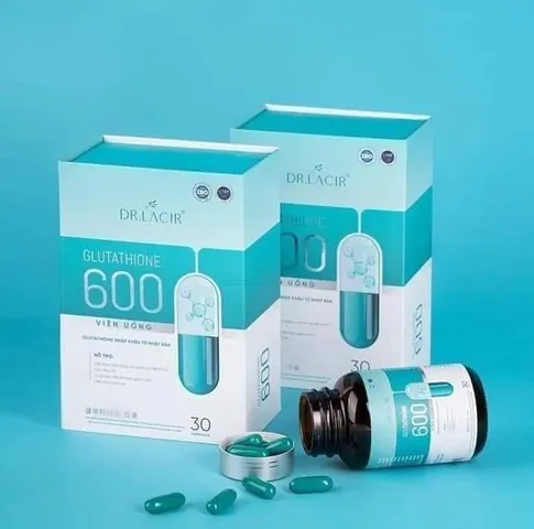 Viên uống Glutathione 600mg Dr. Lacir - Hỗ trợ làm trắng da và giảm thâm nám hiệu quả từ Nhật Bản