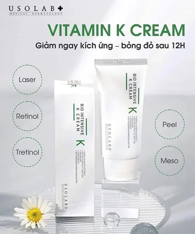Kem Dưỡng Phục Hồi Usolab Bio Intensive K Cream 50ml - Dưỡng Ẩm, Phục Hồi Da Hư Tổn, Chống Lão Hóa, An Toàn Cho Da Nhạy Cảm