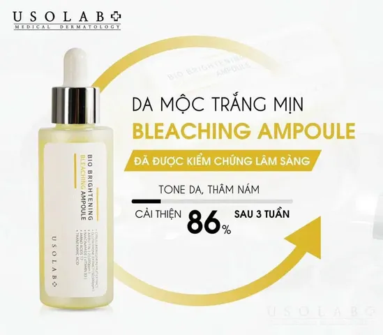 Tinh Chất Dưỡng Trắng Da Usolab Bio Brightening Bleaching Ampoule - Làm Sáng, Mờ Đốm Nâu, Chống Lão Hóa Tự Nhiên