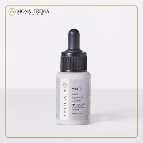 Serum làm trắng da Mona Frema White Equation 30ml - Chứa 2% Vitamin C, làm sáng và đều màu da, phù hợp cho mọi loại da