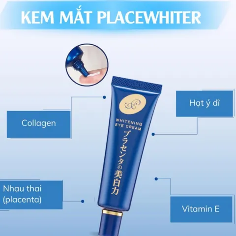 Kem Mắt Meishoku Whitening Eye Cream 30g - Xóa Nếp Nhăn, Thâm Quầng Mắt, Cải Thiện Làn Da, Chiết Xuất Nhau Thai Nhật Bản