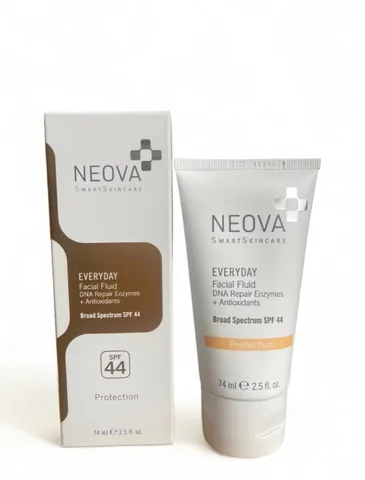 Kem Chống Nắng Neova DNA Damage Control Everyday Facial Fluid SPF 44 - Bảo vệ Da Toàn Diện, Dưỡng Ẩm, Chống Oxy Hóa, 74ml