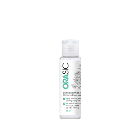 Dung dịch vệ sinh phụ nữ ORASIC 30ml Sắc Ngọc Khang - Chiết xuất thiên nhiên, làm sạch dịu nhẹ và bảo vệ da, dễ dàng sử dụng mỗi ngày
