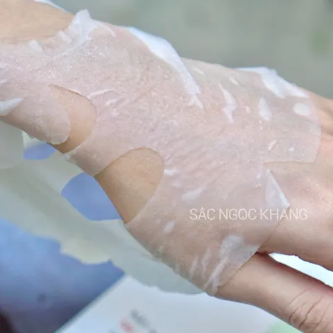 Mặt Nạ Sợi Tre Trắng Sắc Ngọc Khang 10 Miếng - Dưỡng Ẩm và Làm Sáng Da tự nhiên, Chất Liệu Bamboo Tencel mềm mại