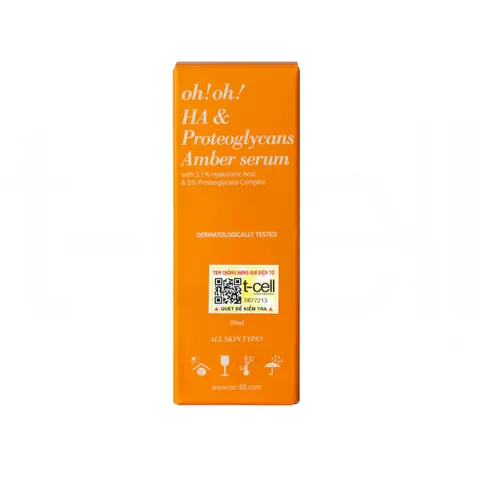 Tinh chất dưỡng ẩm Oh!Oh! HA Serum Amber 30ml - Serum cấp nước, làm sáng da, ngừa nếp nhăn, thích hợp cho mọi loại da