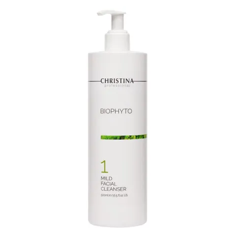 Sữa Rửa Mặt Làm Sạch Sâu Christina Biophyto 1 - Chiết Xuất Trà Xanh 500ml - Giúp Sạch Bụi Bẩn, Thông Thoáng Da
