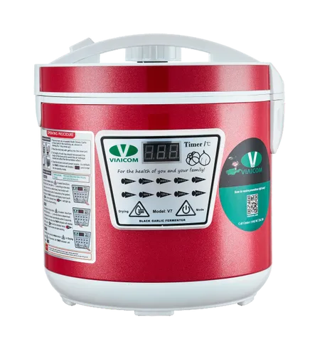 Máy Làm Tỏi Đen Viaicom V7 - Công Nghệ Nhật Bản, Tự Động, 4 Tầng, Tối Đa 2.5kg Tỏi Tươi, Chế Độ Lên Men 99.99% Hương Vị Ngọt Dẻo