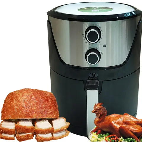 Nồi Chiên Không Dầu Viaicom V45A - Dung Tích 6 Lít, Công Suất 1400W, Tiết Kiệm Dầu Mỡ, Đa Chức Năng Nướng, Chiên, Hấp, Sấy Thực Phẩm