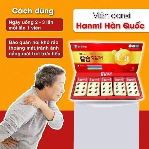 Viên Uống Bổ Sung Canxi Hanmi 120 Viên - Hỗ Trợ Xương Chắc Khỏe, Ngăn Ngừa Loãng Xương, Xuất Xứ Hàn Quốc