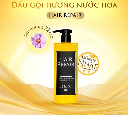 Dầu Gội Hương Nước Hoa Mine 500g - Phục Hồi Hư Tổn Tóc, Nuôi Dưỡng Mái Tóc Mềm Mượt Với Hương Hoa Anh Đào Nhật Bản