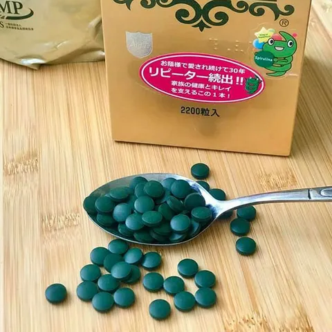 Tảo Xoắn Spirulina Nhật Bản 2200 Viên - Tăng Cường Sức Đề Kháng, Giải Độc, Hỗ Trợ Tiêu Hóa, Bổ Sung Dinh Dưỡng