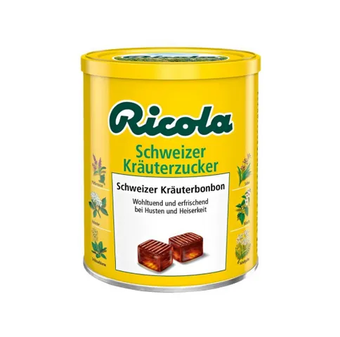 Kẹo ngậm ho thảo mộc Ricola Đức 100 viên - Giảm ho, đau họng, hương bạc hà tự nhiên - Hộp 250gr chất lượng cao