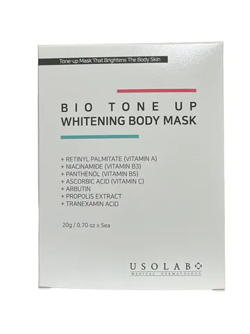 Kem ủ trắng da Usolab BIO Tone Up - Hộp 5 miếng x 20g, giúp da trắng hồng, mềm mịn, tự nhiên, hiệu quả chỉ sau 1 lần sử dụng.