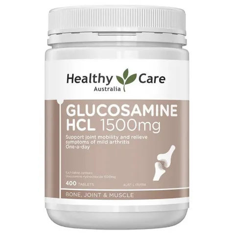 Viên uống Healthy Care Glucosamine HCL 1500mg Hỗ trợ Xương Khớp - Giảm Đau Mỏi, Tăng Khả Năng Vận Động - 400 Viên Úc
