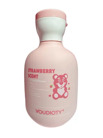 Sữa Tắm Gấu Dâu Voudioty Hương Dâu Tây - Dành Cho Bé Từ 0 Tháng, Dưỡng Ẩm Mịn Màng, An Toàn Cho Da Nhạy Cảm