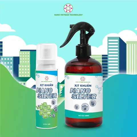 Chai Xịt Diệt Khuẩn Nano Bạc 30ppm - Khử Mùi, Diệt Vi Khuẩn, Virus an toàn cho gia đình và trẻ em - Công Nghệ Nano Việt Nam