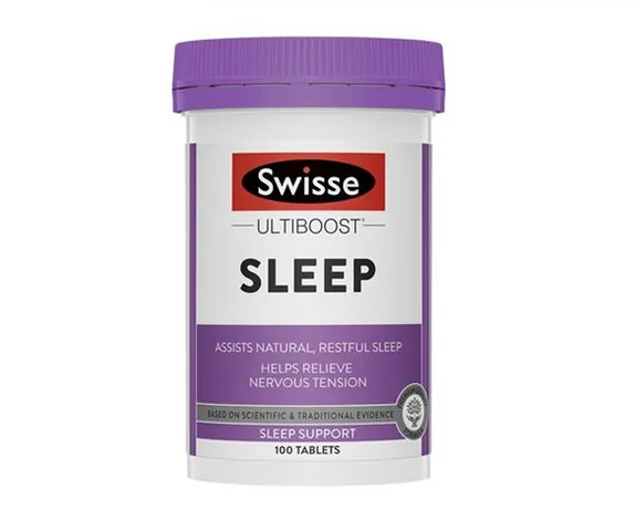 Viên uống hỗ trợ giấc ngủ Swisse Ultiboost Sleep 100 viên - Giảm căng thẳng, ngủ sâu và an thần tự nhiên từ Úc