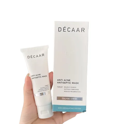 Mặt Nạ Décaar Anti-Acne Antiseptic 50ml - Hỗ Trợ Giảm Mụn, Kiểm Soát Dầu Nhờn và Se Khít Lỗ Chân Lông cho Da Dầu và Dễ Nổi Mụn