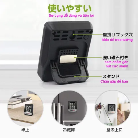 Nhiệt Ẩm Kế Điện Tử Cao Cấp Thermopro TP49 - Thông Minh, Đo Nhiệt Độ & Độ Ẩm Chính Xác, Thiết Kế Nhật Bản, Màn Hình LCD Thân Thiện