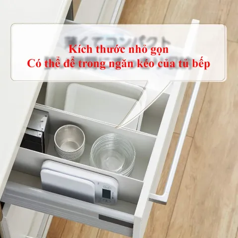 Cân Nhà Bếp Mini Nhật Tanita Fit Scan KF-200 - Cân Điện Tử 2kg Chính Xác, Thiết Kế Nhỏ Gọn, Dễ Sử Dụng cho Gia Đình