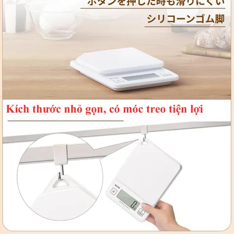 Cân điện tử nhà bếp KD-187 Tanita Nhật Bản - Cân tiểu ly 1kg/1g, lý tưởng cho chế độ ăn kiêng và nấu ăn chính xác