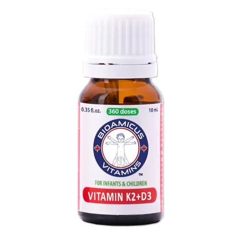 Giọt Vitamin D3K2-MK7 BioAmicus cho bé 10ml - Hỗ trợ phát triển chiều cao, hấp thu canxi tối đa, ngăn còi xương - Sản phẩm từ Canada