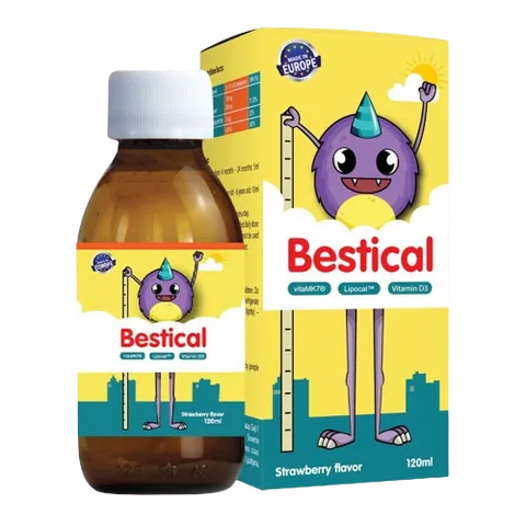 Bestical Canxi Sinh Học Kết Hợp Vitamin D3 K2 120ml - Hỗ Trợ Phát Triển Chiều Cao, Xương Khỏe Mạnh Cho Trẻ Em